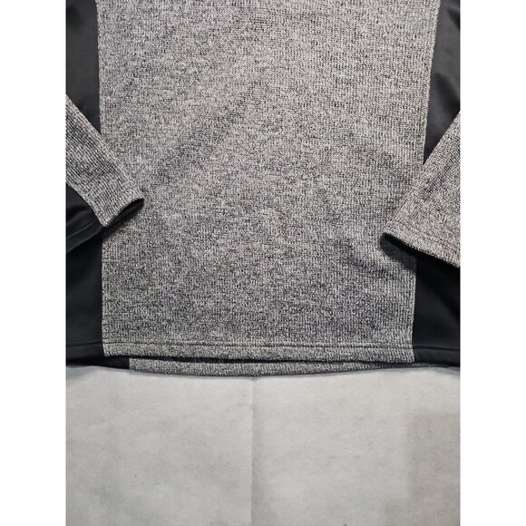 Spyder Sweater Mens XL Gray Black Pullover Quarter Zip Waffle Knit Jacket - Picture 5 of 9